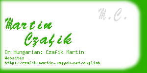 martin czafik business card